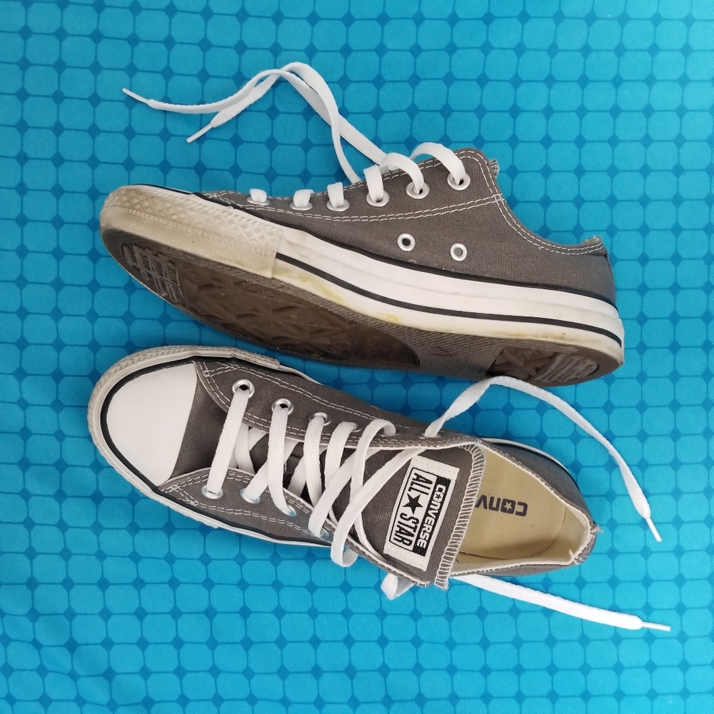 Unisex Converse All Star gray low top ok, 6 m 8 w